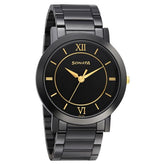 Sonata Men's Watch Analog Black Dial With Black Stainless Steel Band, 77108KM01